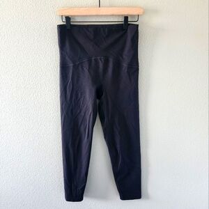 Spanx Leggings Large Black High Rise 23" Inseam Fall Layers *flawed*